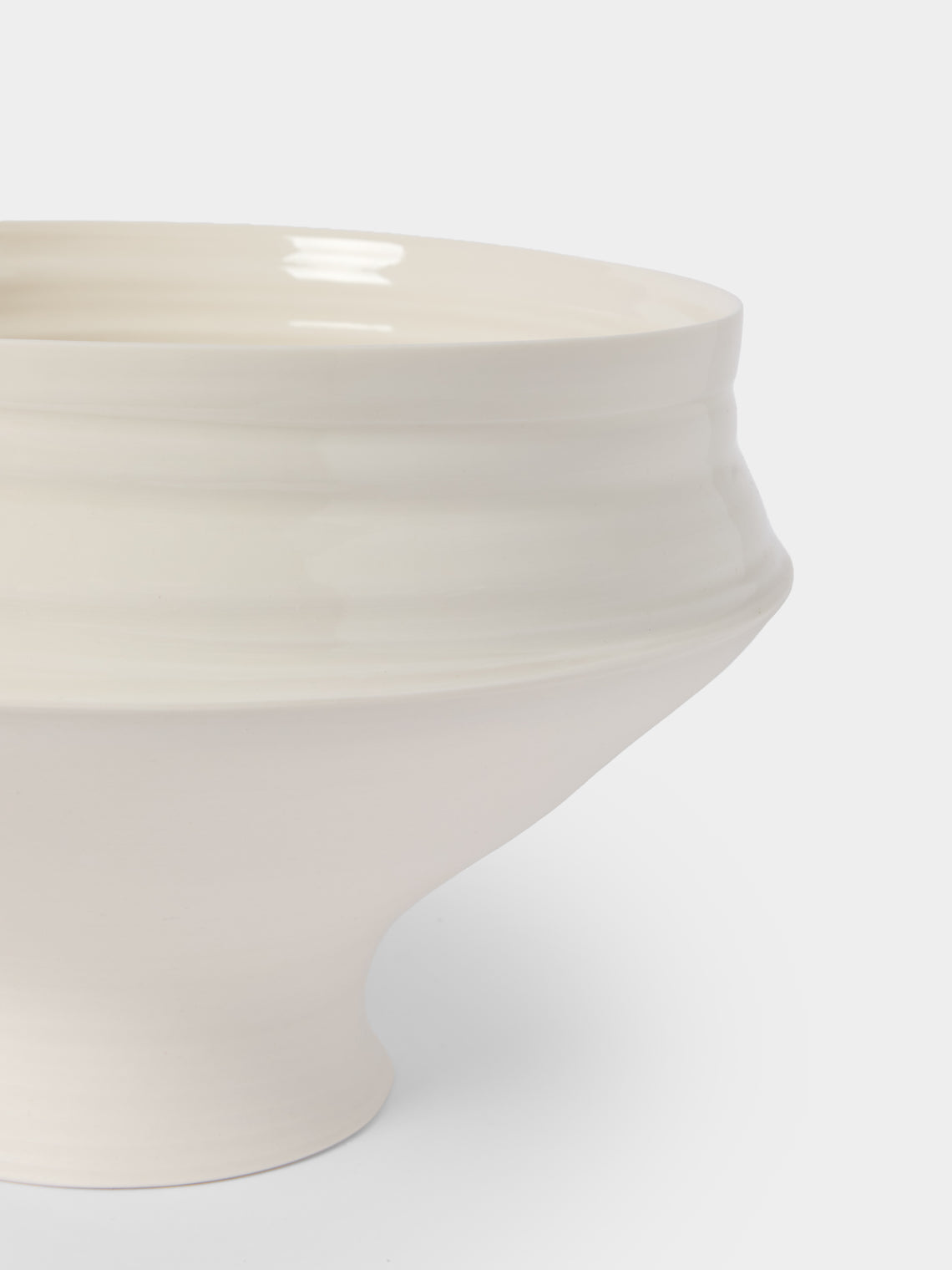 Johanne Coker - No. 12 Hand-Thrown Porcelain Bowl - White - ABASK