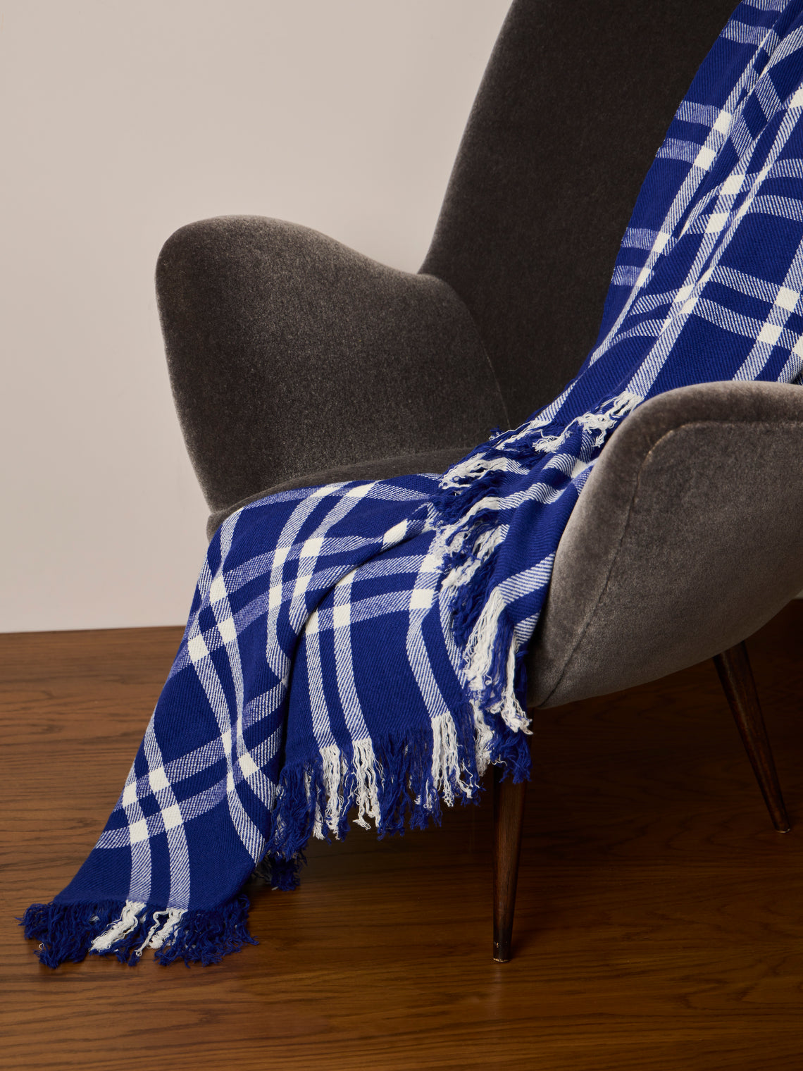 Denis Colomb - Nara Himalayan Cashmere Blanket (79in/2m) - Blue - ABASK