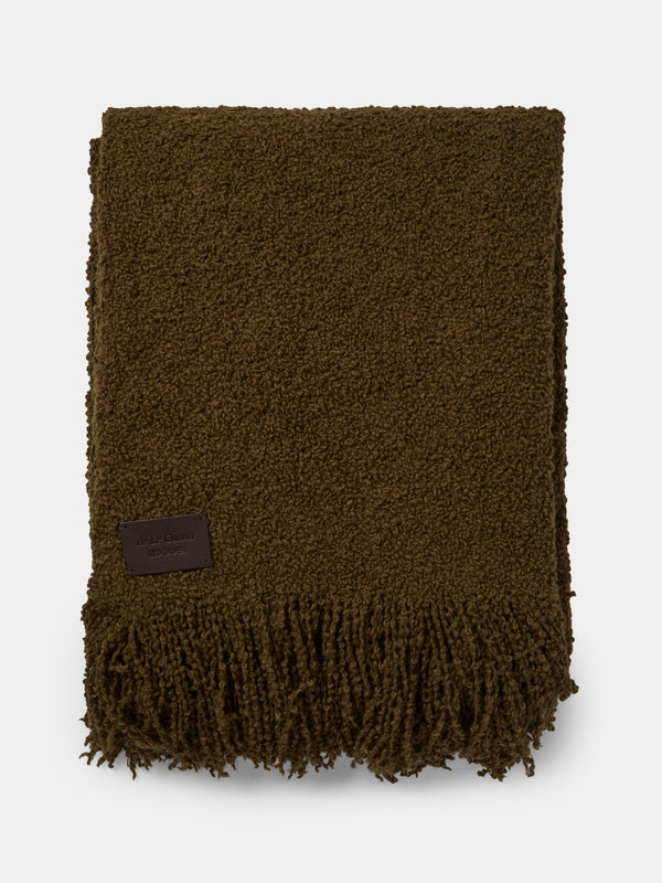 De Le Cuona - Alpaca Fringed Blanket (94.5in/2.4m) - Green - ABASK - 