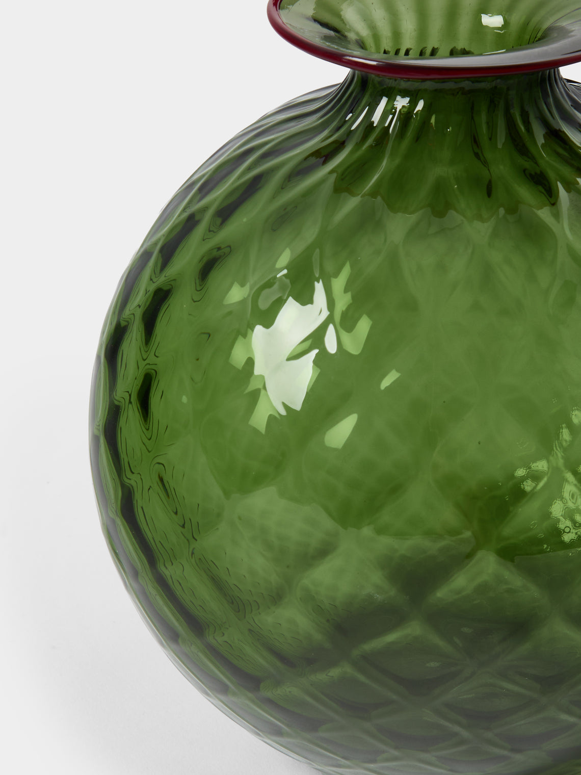 Venini - Monofiore Balloton Hand-Blown Murano Glass Vase (8in/20.5cm) - Green - ABASK