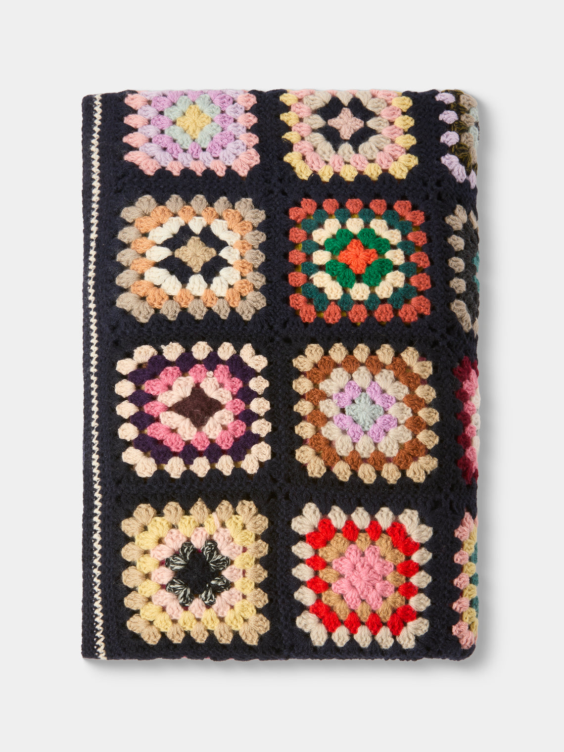 Saved NY - Afghan Quilted Cashmere Throw (79in/2m) - Multiple - ABASK