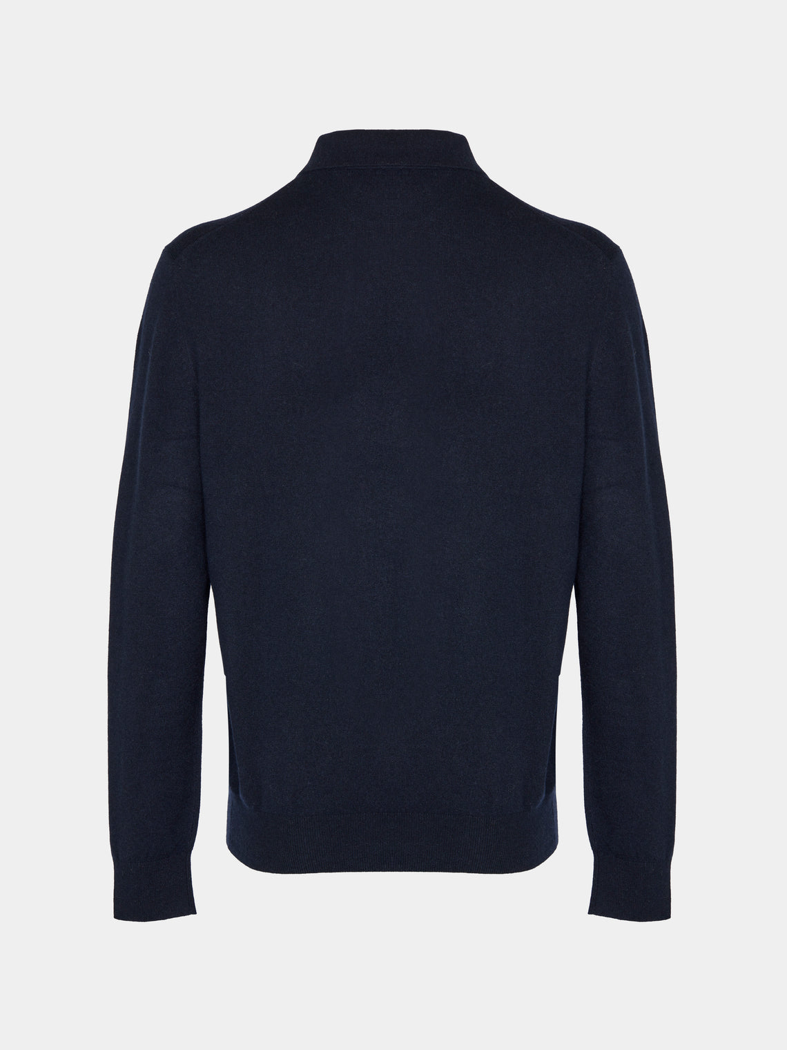 Arch4 - Chapman Baby Goat Cashmere Long-Sleeved Polo Top | Size: M - Navy - ABASK