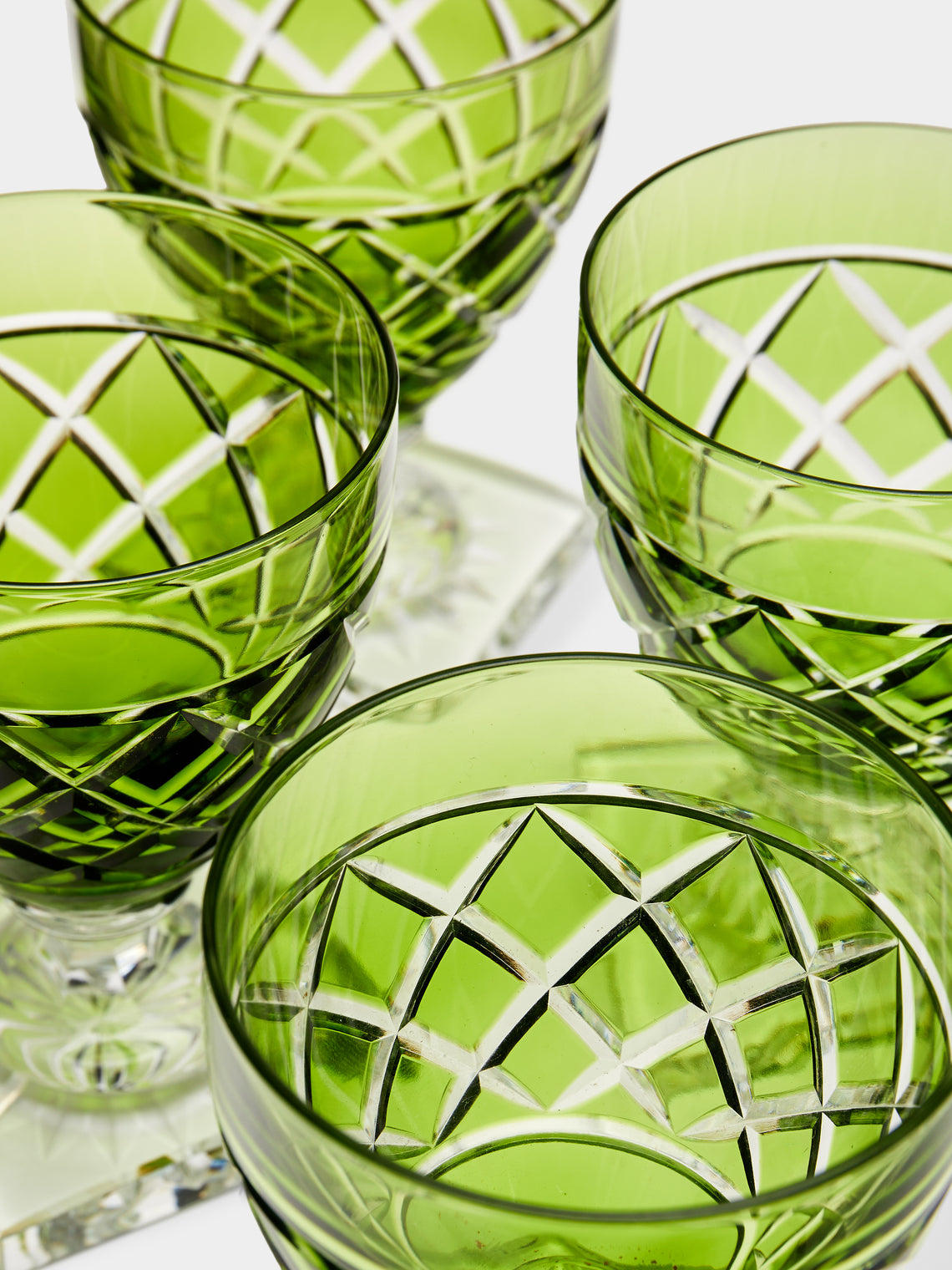 Antique and Vintage - 1930s Val Saint Lambert Crystal Wine Glasses (Set of 6) -  - ABASK