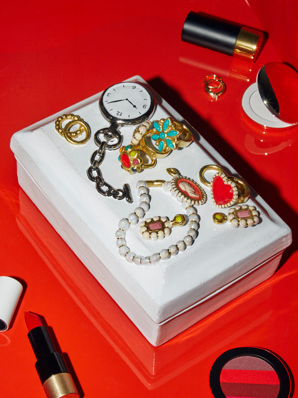 Astier de Villatte - Serena Hand-Glazed Ceramic Jewellery Box -  - ABASK