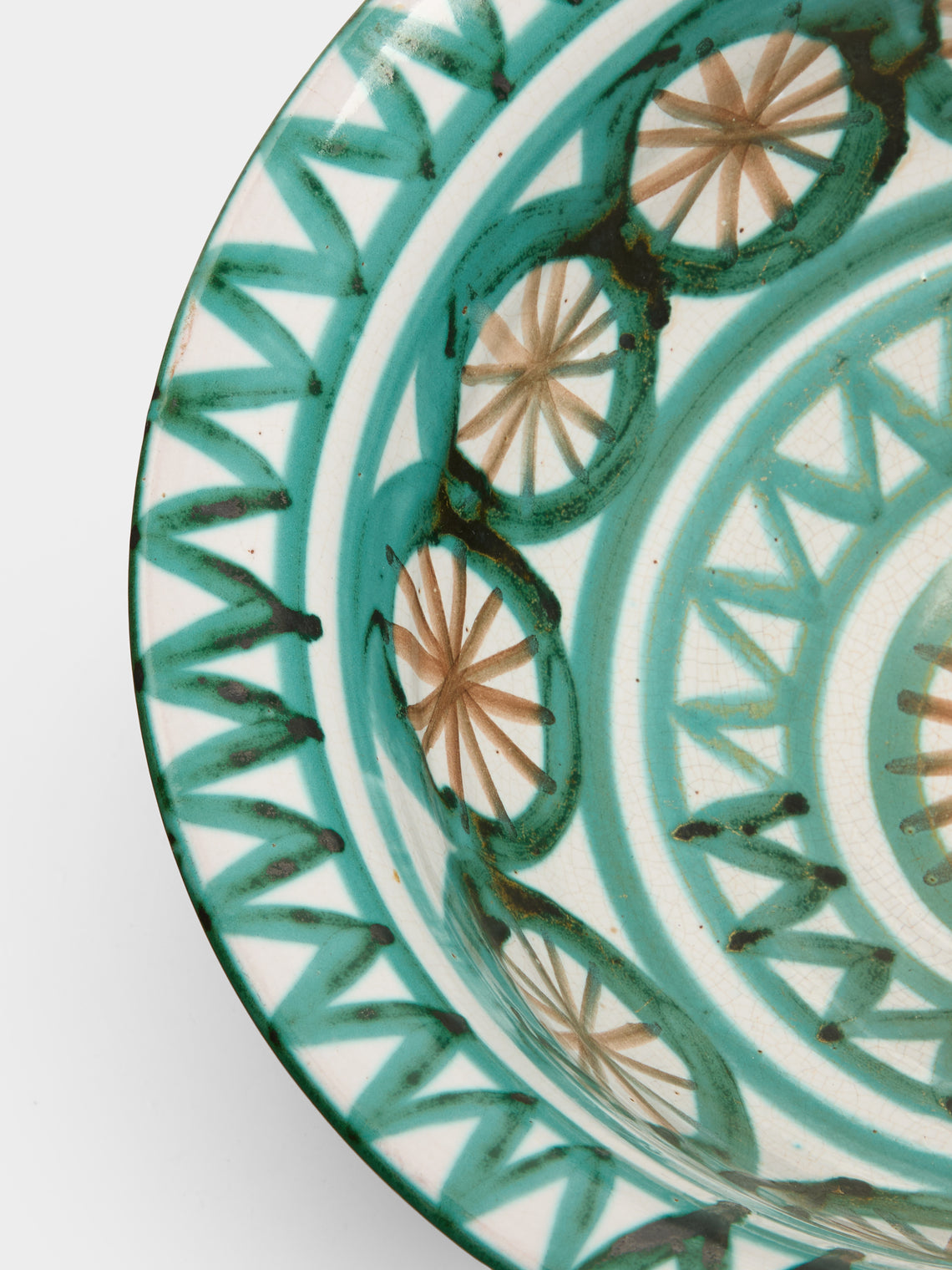 Antique and Vintage - Mid-Century Robert Picault Ceramic Bowl - Green - ABASK