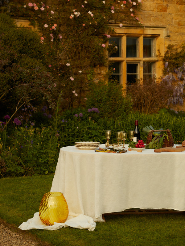 NasonMoretti - Macramé Hand-Blown Murano Glass Large Hurricane Candle Holder -  - ABASK