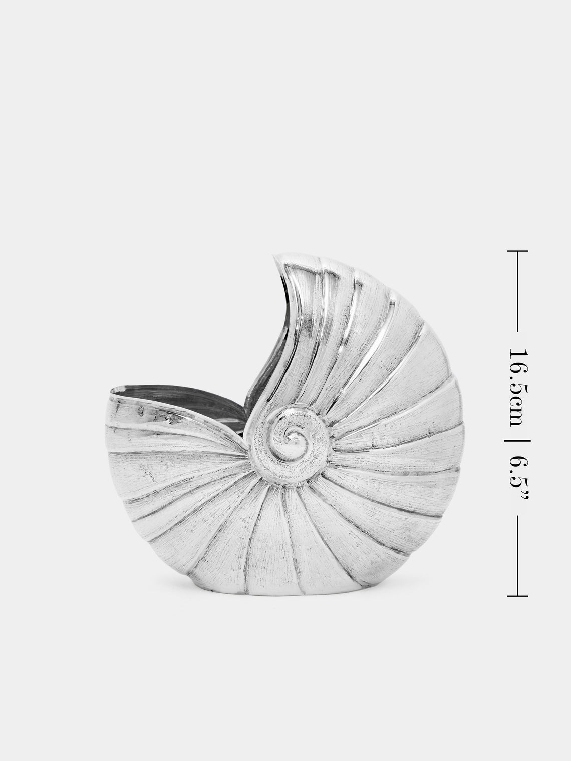 Antique and Vintage - 1970s Sterling Silver Nautilus Shell Vase (7.5in/19cm) - Silver - ABASK