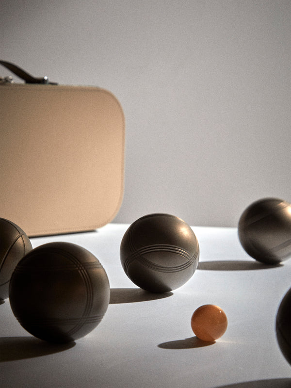 Pinetti - Leather Pétanque Set - Taupe - ABASK