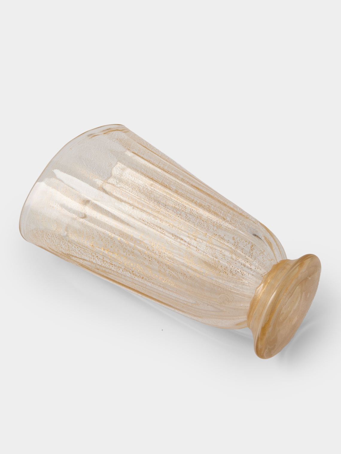 Antique and Vintage - 1960s Barovier & Toso Murano Glass Vase (9in/23cm) - Gold - ABASK