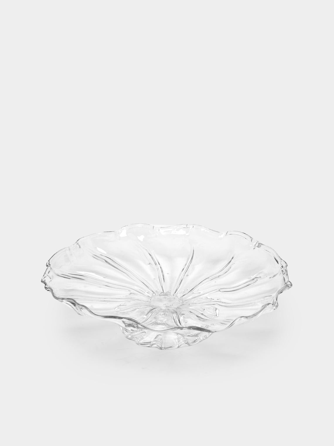 Hand-Blown Crystal Large Fruit Bowl