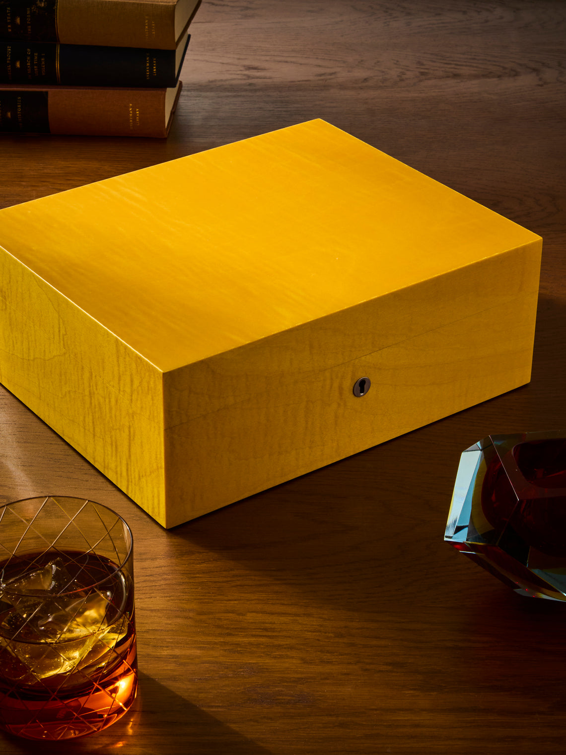 Elie Bleu - Fruit Sycamore Humidor Case (75 Cigars) - Yellow - ABASK