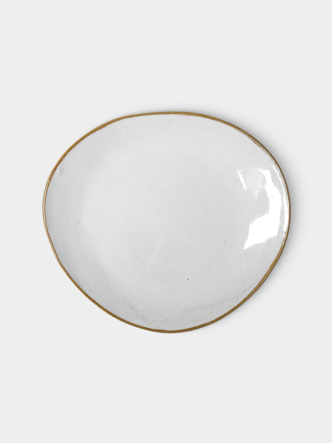 Hana Karim Studio - Hand-Built Stoneware Dinner Plates – 11in/28cm (Set of 4) - Cream - ABASK