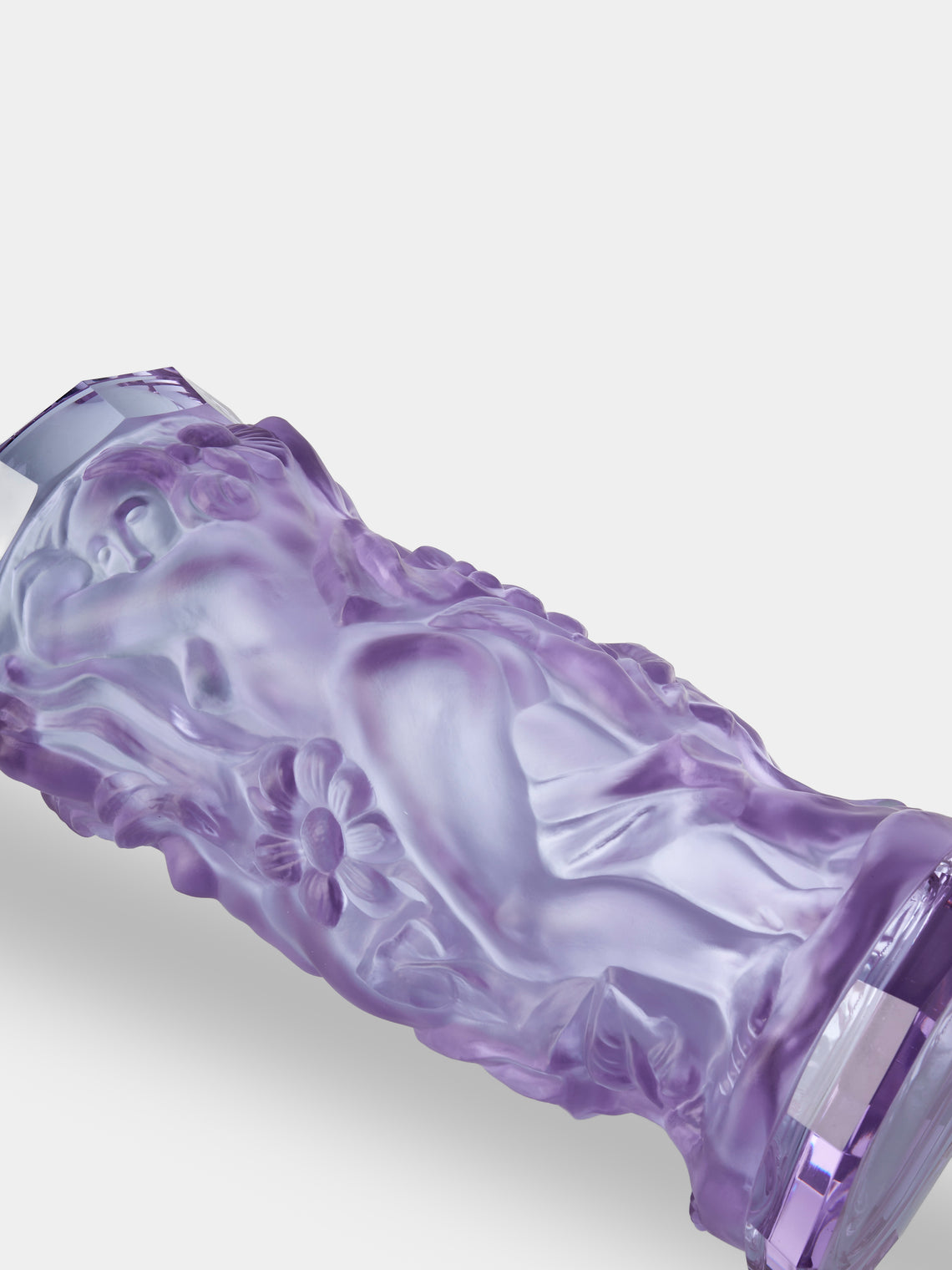 Akua Objects - Michael Hand-Blown Crystal Vase (14.5in/37cm) - Purple - ABASK