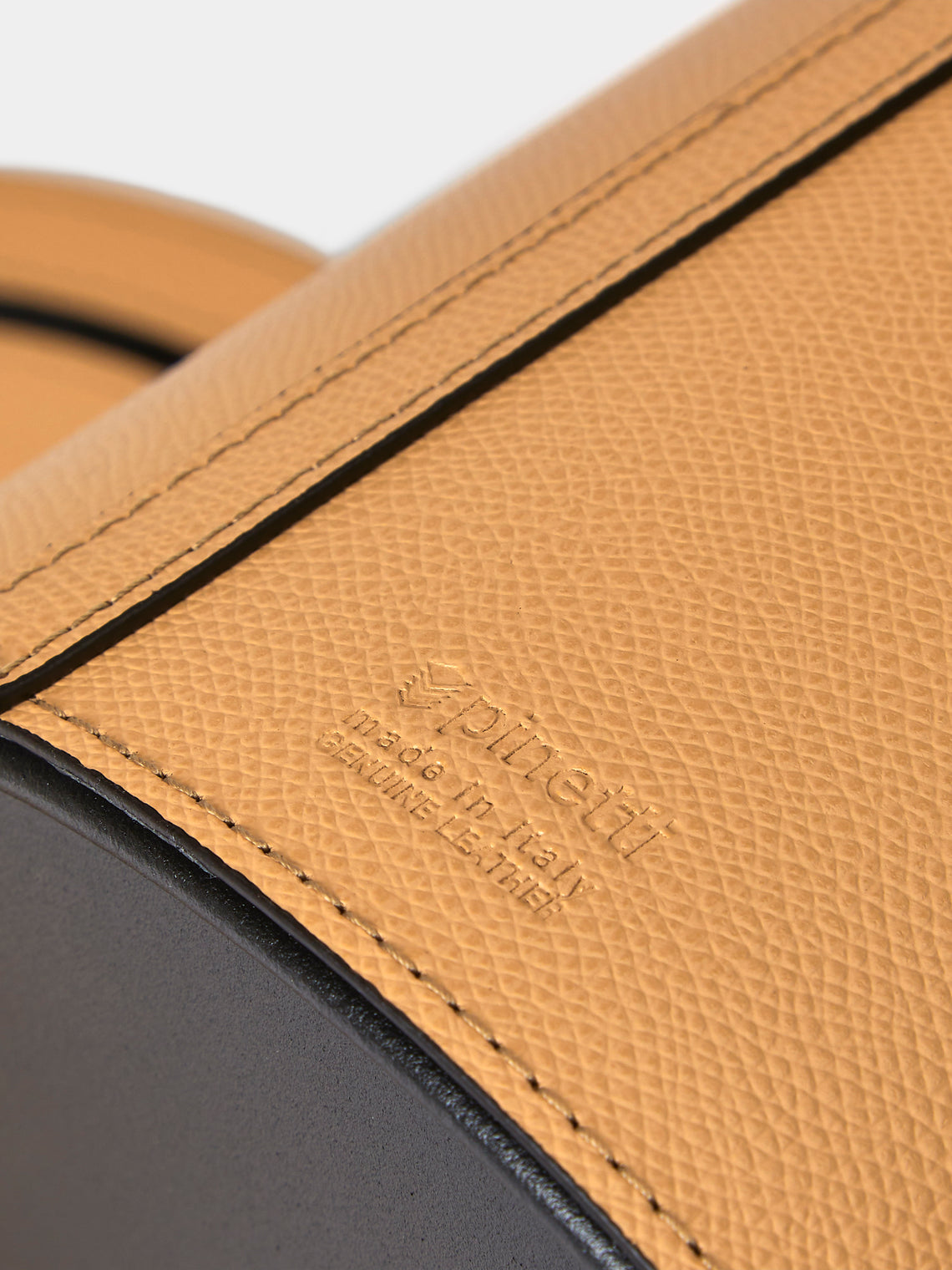 Pinetti - Leather Tilting Bin - Beige - ABASK