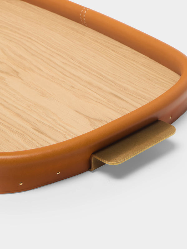 Otis Ingrams - Bolster Leather and Wood Tray -  - ABASK