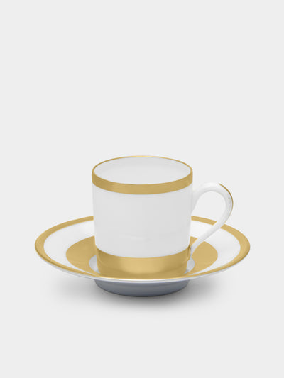 Robert Haviland & C. Parlon - William Porcelain Espresso Cup and Saucer (Set of 2) - Gold - ABASK - 