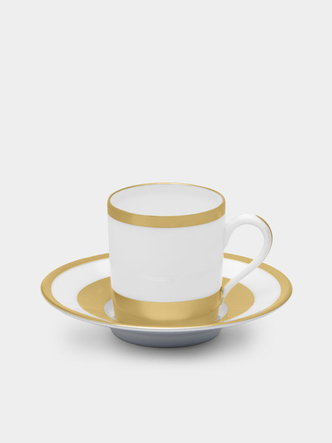 Robert Haviland & C. Parlon - William Porcelain Espresso Cup and Saucer (Set of 2) - Gold - ABASK - 