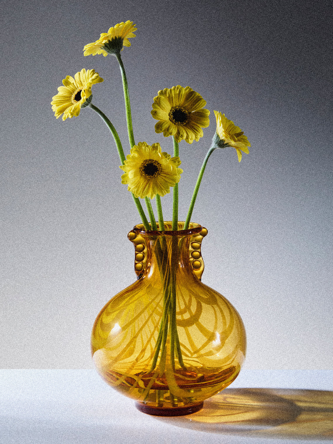 Antique and Vintage - Mid Century Glass Vase - Orange - ABASK