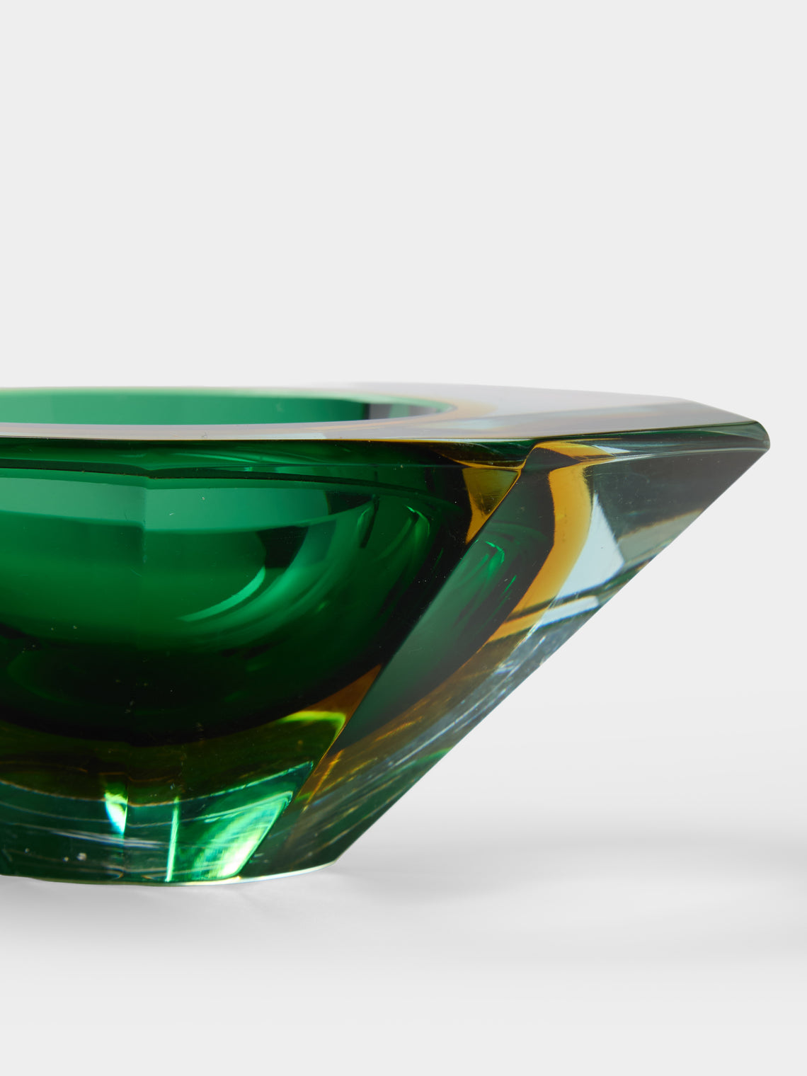 Antique and Vintage - 1970s Murano Glass Ashtray - Green - ABASK
