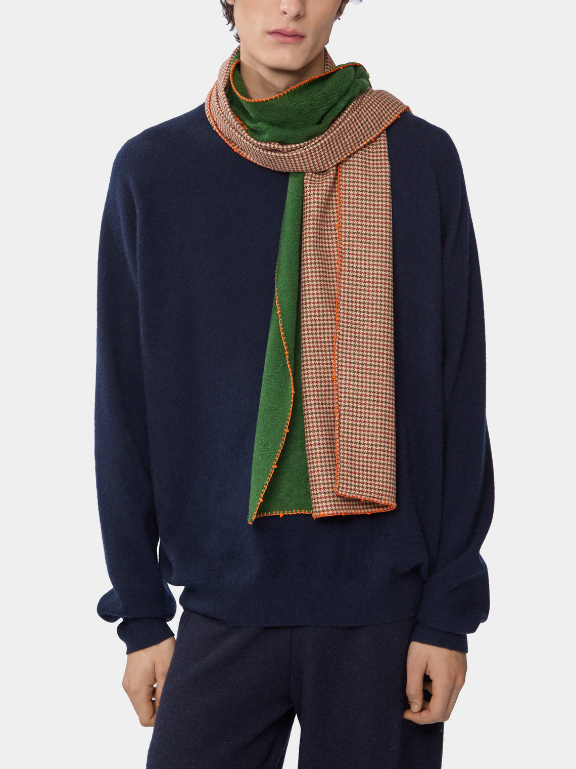 Leo Atlante - Nesness Wool-Blend Scarf - Green - ABASK
