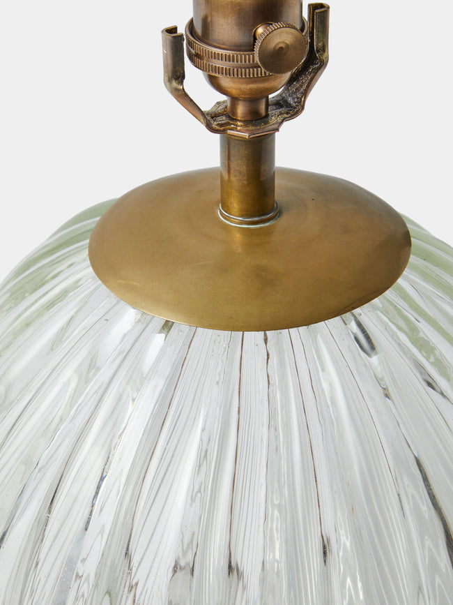 Antique and Vintage - 1950s Murano Glass Table Lamp - Clear - ABASK