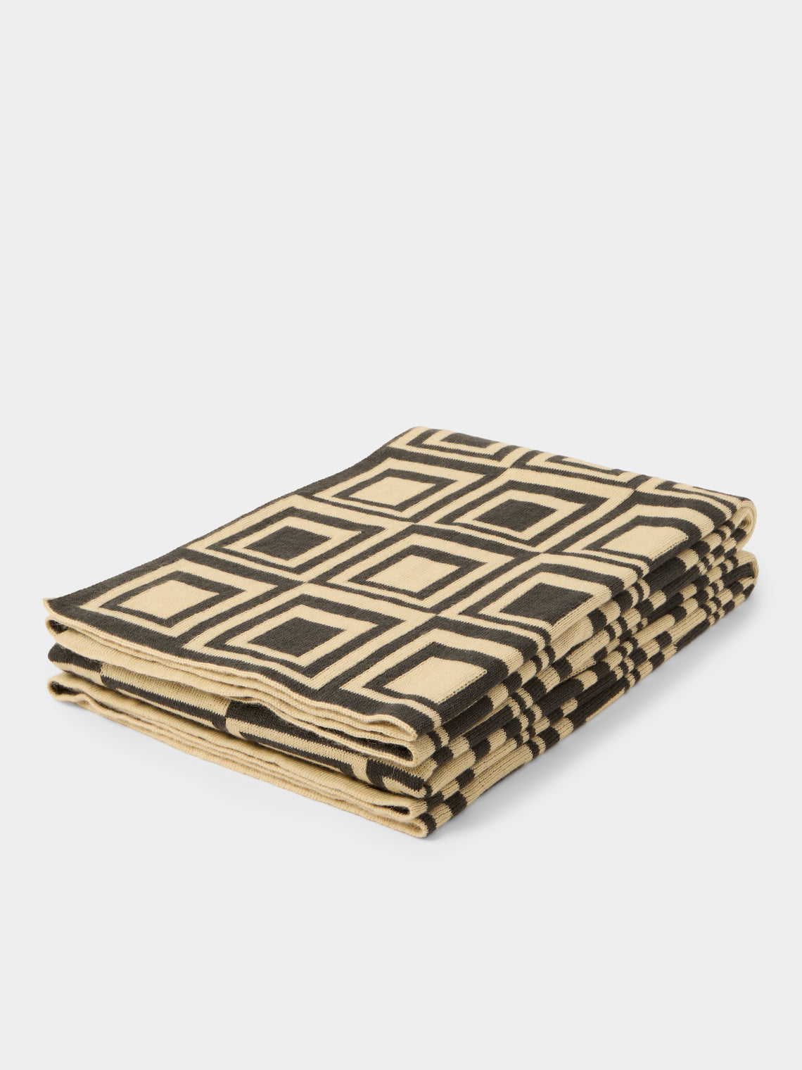 The Stroud - Winter Cotswold Lion Wool Blanket (85in/2.2m) - Black - ABASK