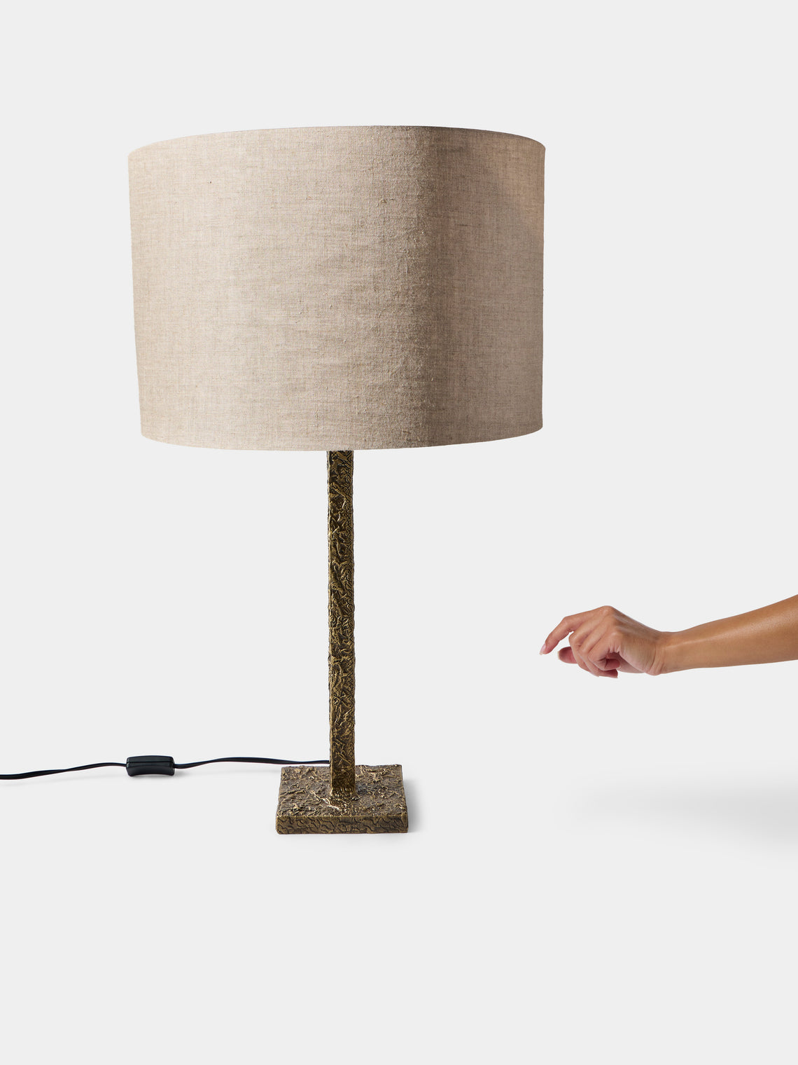 Viya - Tiruppur Brass Table Lamp - Brass - ABASK