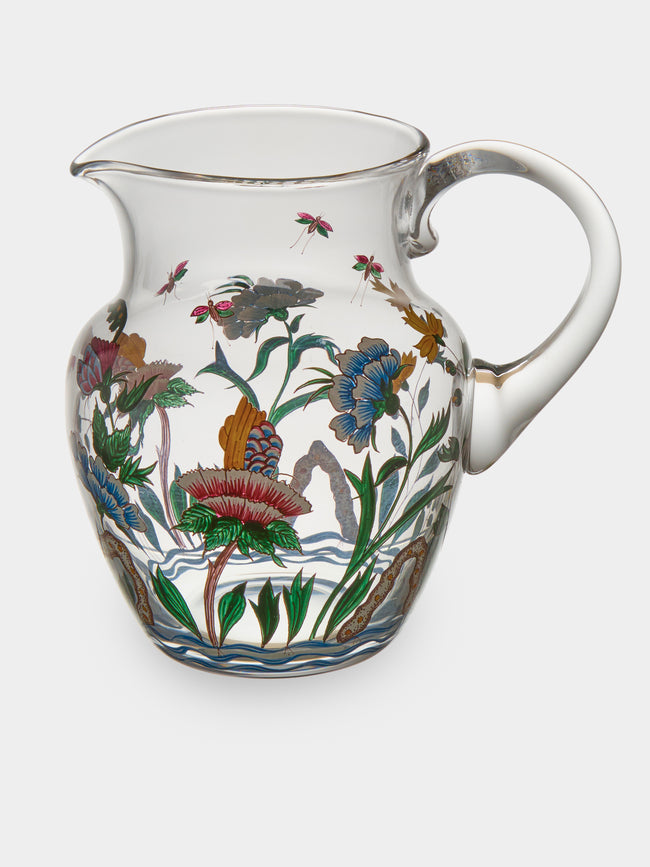Lobmeyr - Chinese Flowers Hand-Blown Crystal Water Pitcher - Blue - ABASK - 