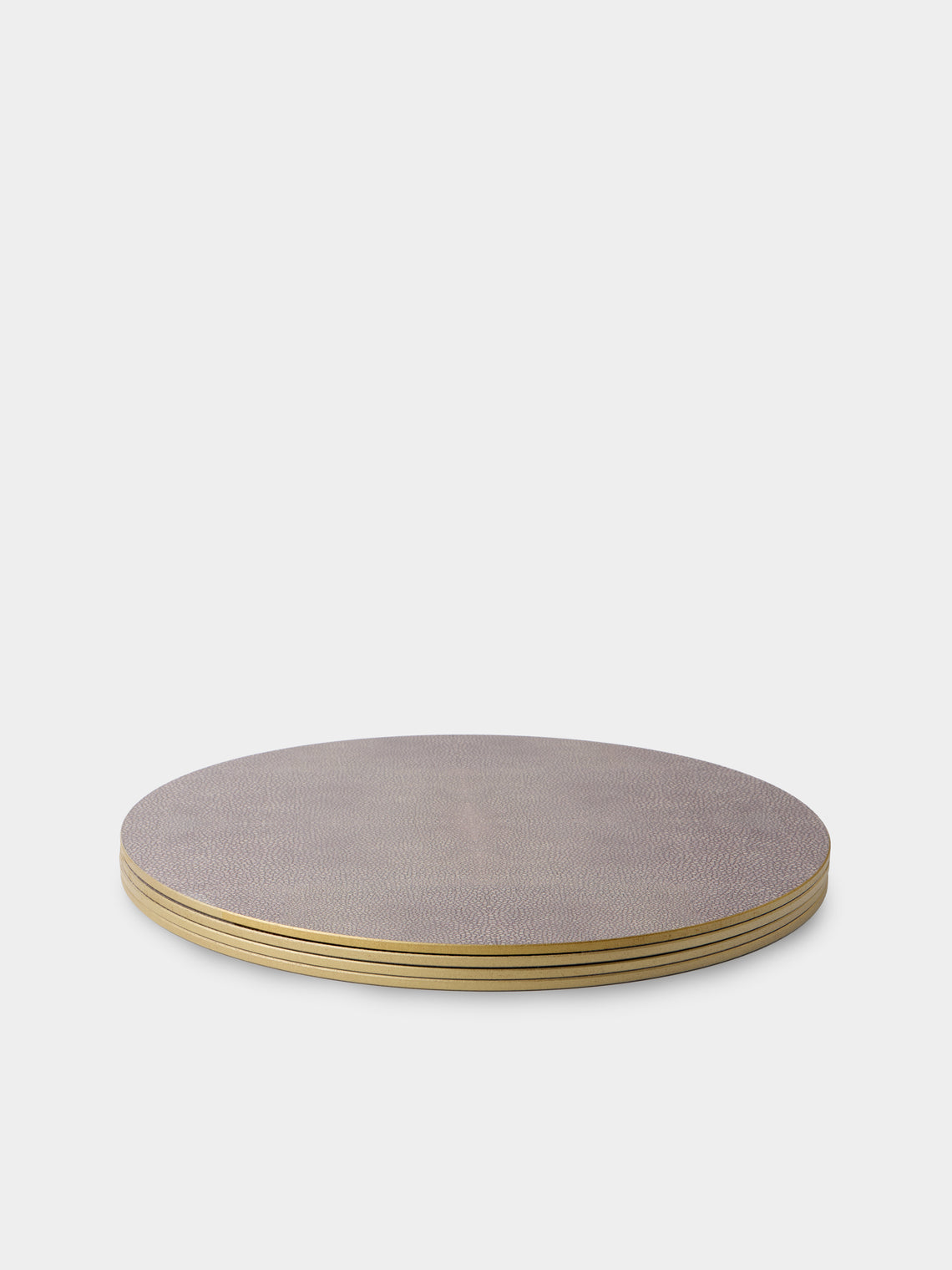 HestiaLiving - | Set of 4 | Prestige Faux Shagreen Placemats - Brown - ABASK