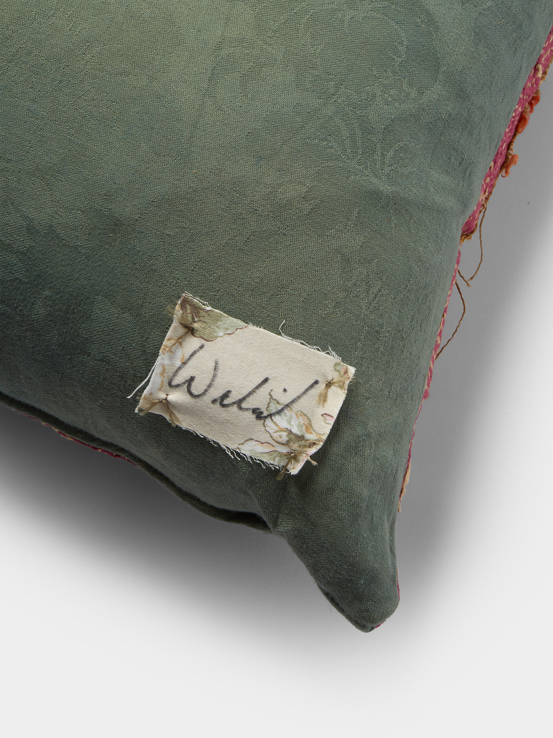 By Walid - 17th-Century Tapestry Damask Cushion (19.5in/50cm) - Multiple - ABASK