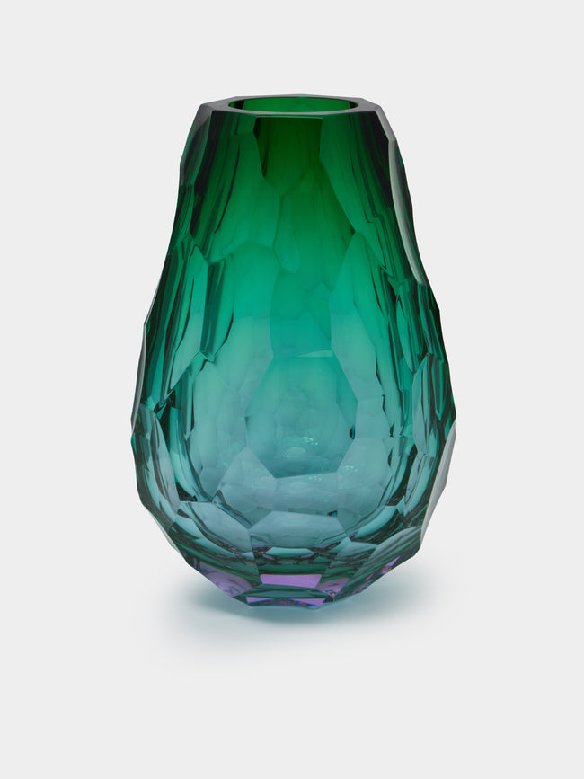 Moser - Stones Hand-Blown Crystal Vase - Green - ABASK - 