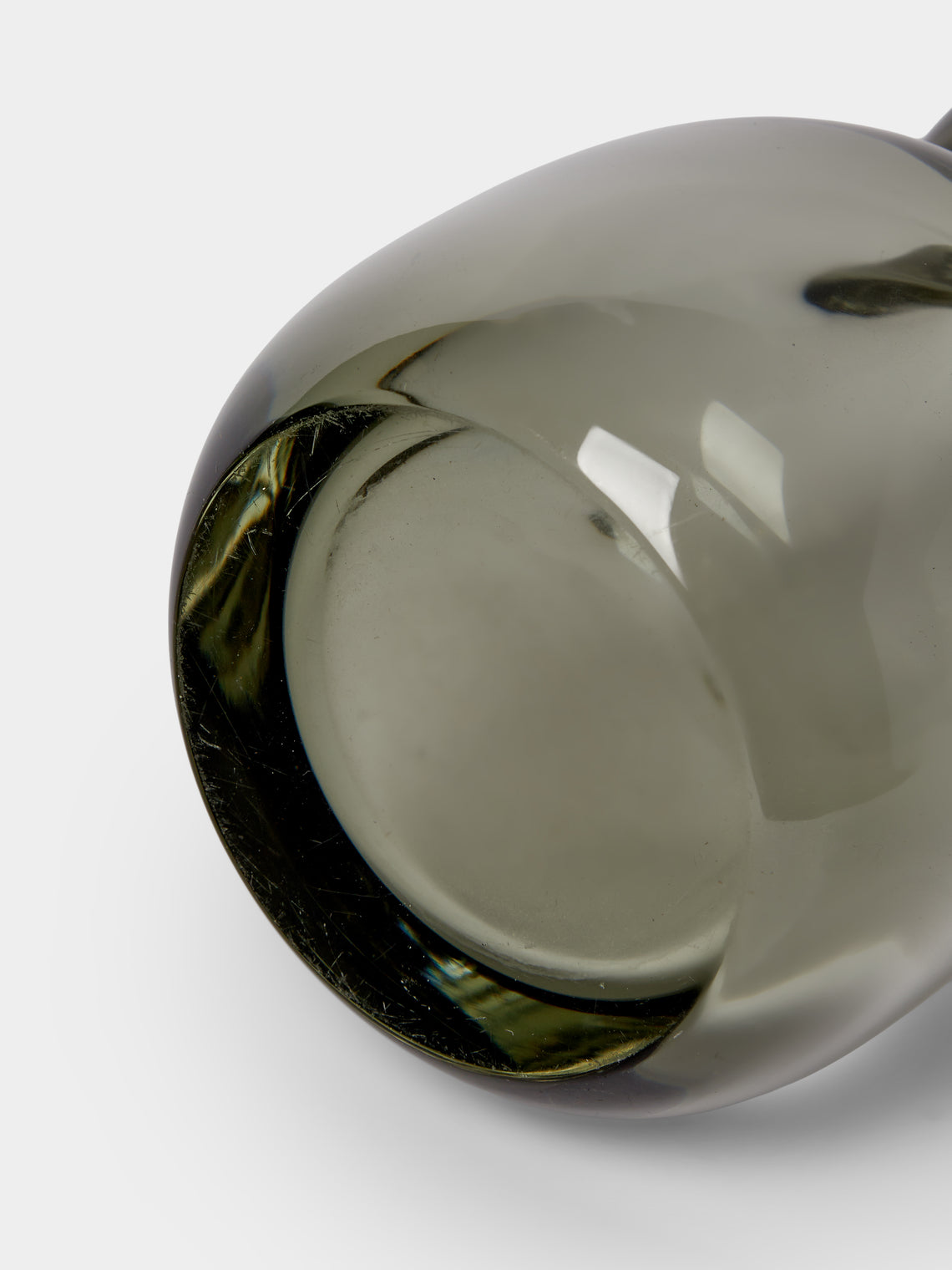 Antique and Vintage - Mid-Century Mario Pinzoni 13983 Murano Glass Vase (13in/33cm) - Gray - ABASK