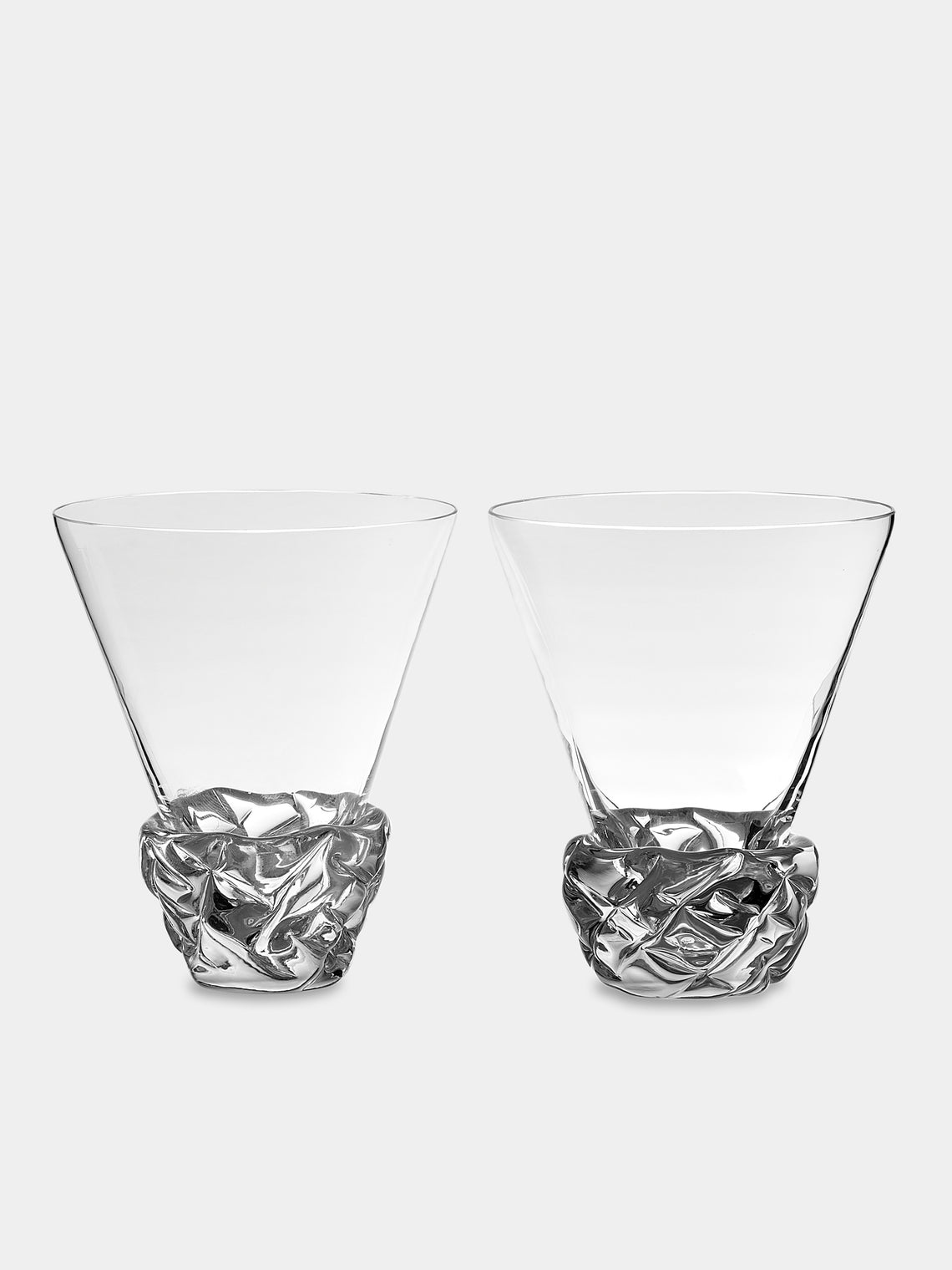 NasonMoretti - Archive Revival 1965 Hand-Blown Murano Glass Highballs (Set of 2) - Clear - ABASK 