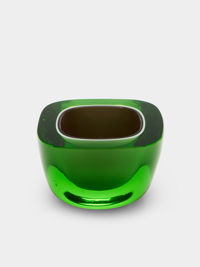 Antique and Vintage - 1960s Murano Glass Ashtray - Green - ABASK - 