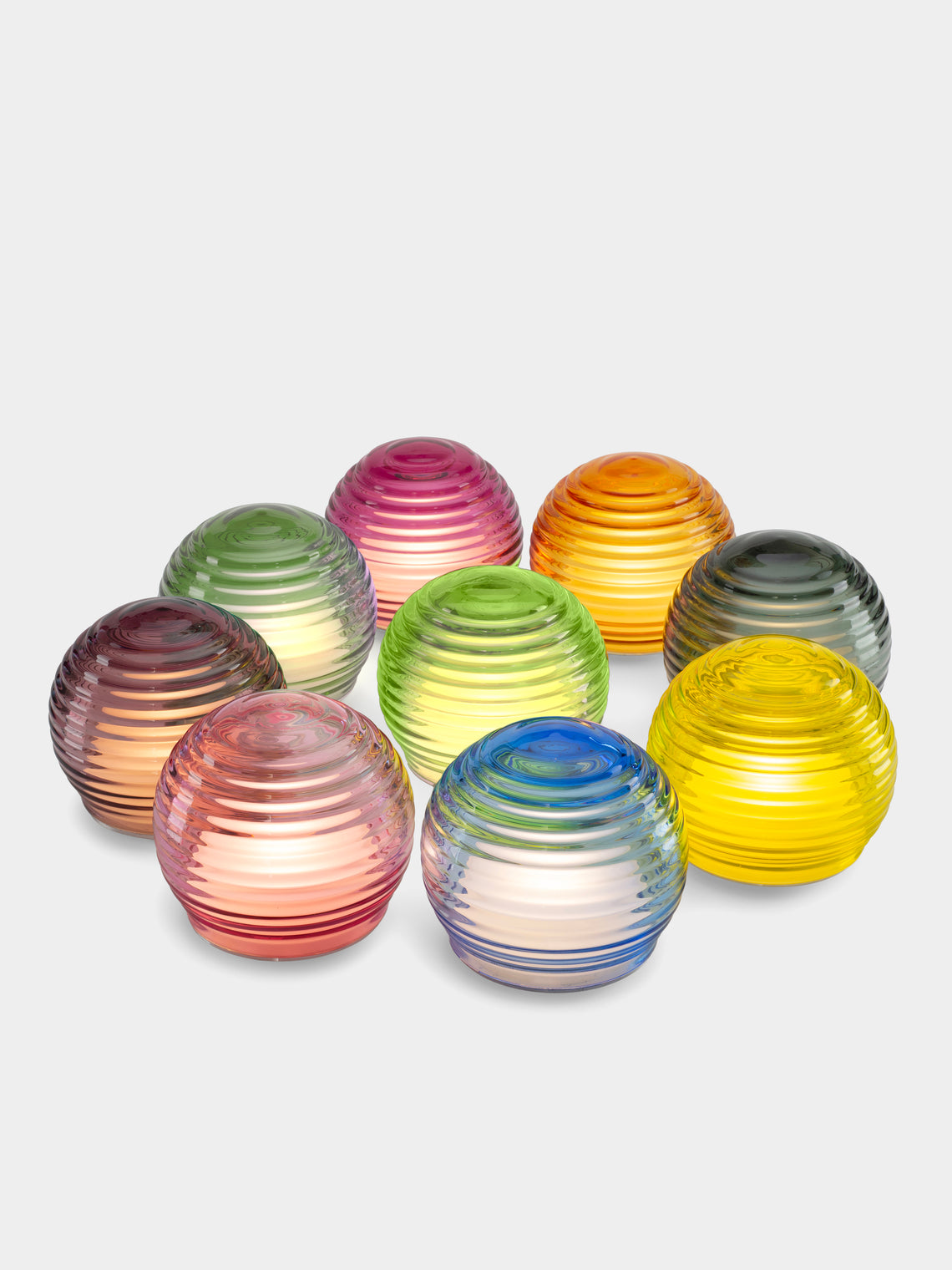 Green Wolf Lighting - Curve Hand-Blown Murano Glass Portable Table Light - Green - ABASK