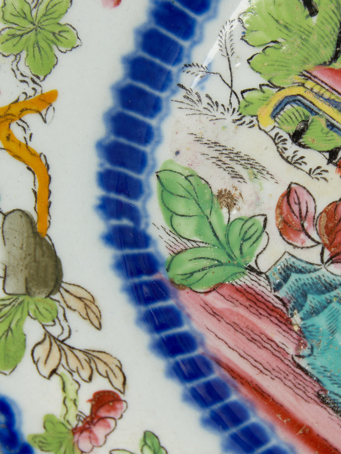 Antique and Vintage - 1820s Mogul Masons Ironstone Platters (Set of 2) - Multiple - ABASK