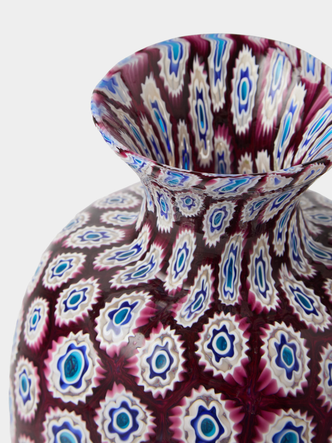 Antique and Vintage - 1950s Barovier Glass Vase (10in/25cm) - Purple - ABASK