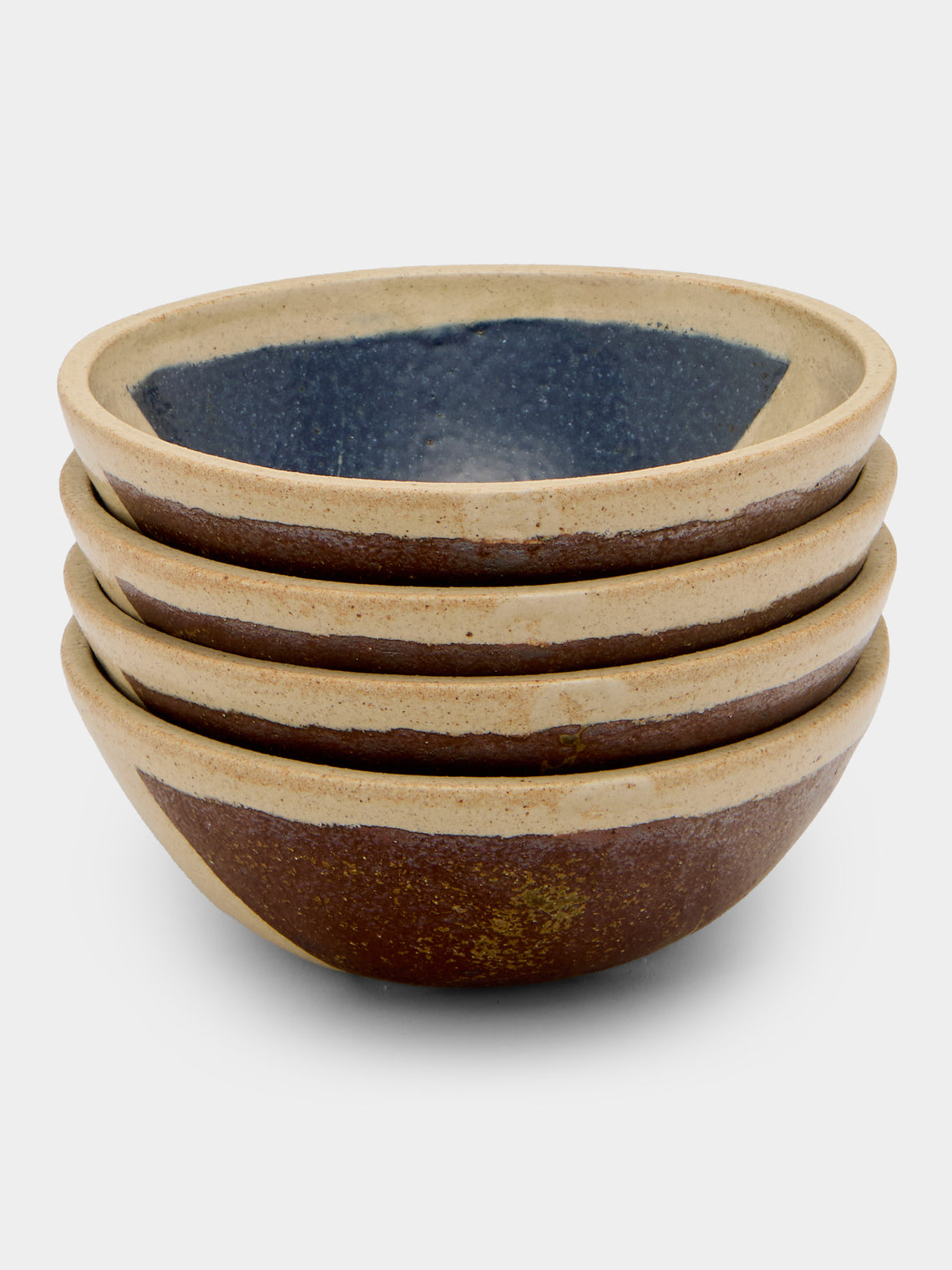 Makidani-gama - No. 2 Nerikomi Ceramic Large Bowls (Set of 6) - Multiple - ABASK