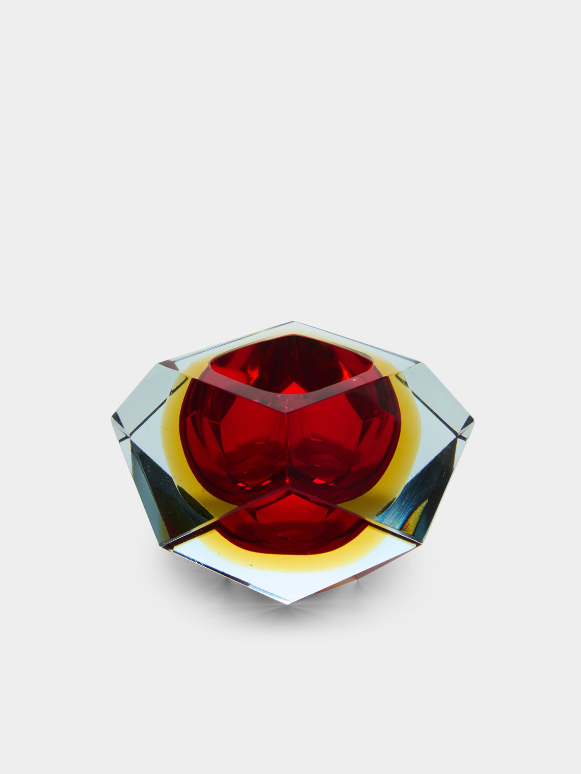 Antique and Vintage - 1950s Flavio Poli Murano Glass Ashtray - Red - ABASK - 