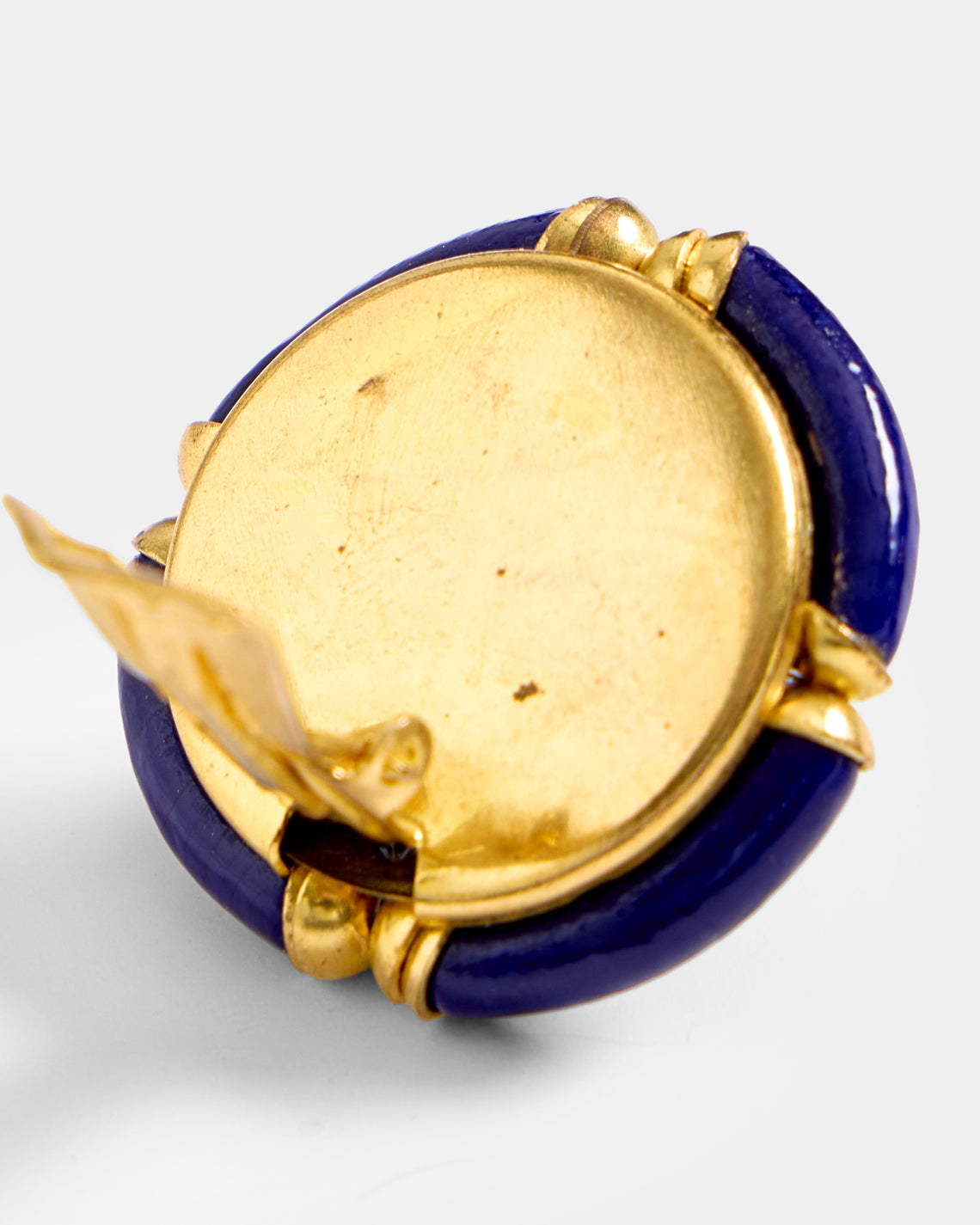 Mahnaz Collection - Women's Vintage 1960s Archimede Seguso Italian Yellow Gold, Murano Glass and Rhinestone Clip-On Earrings - Gold - ABASK