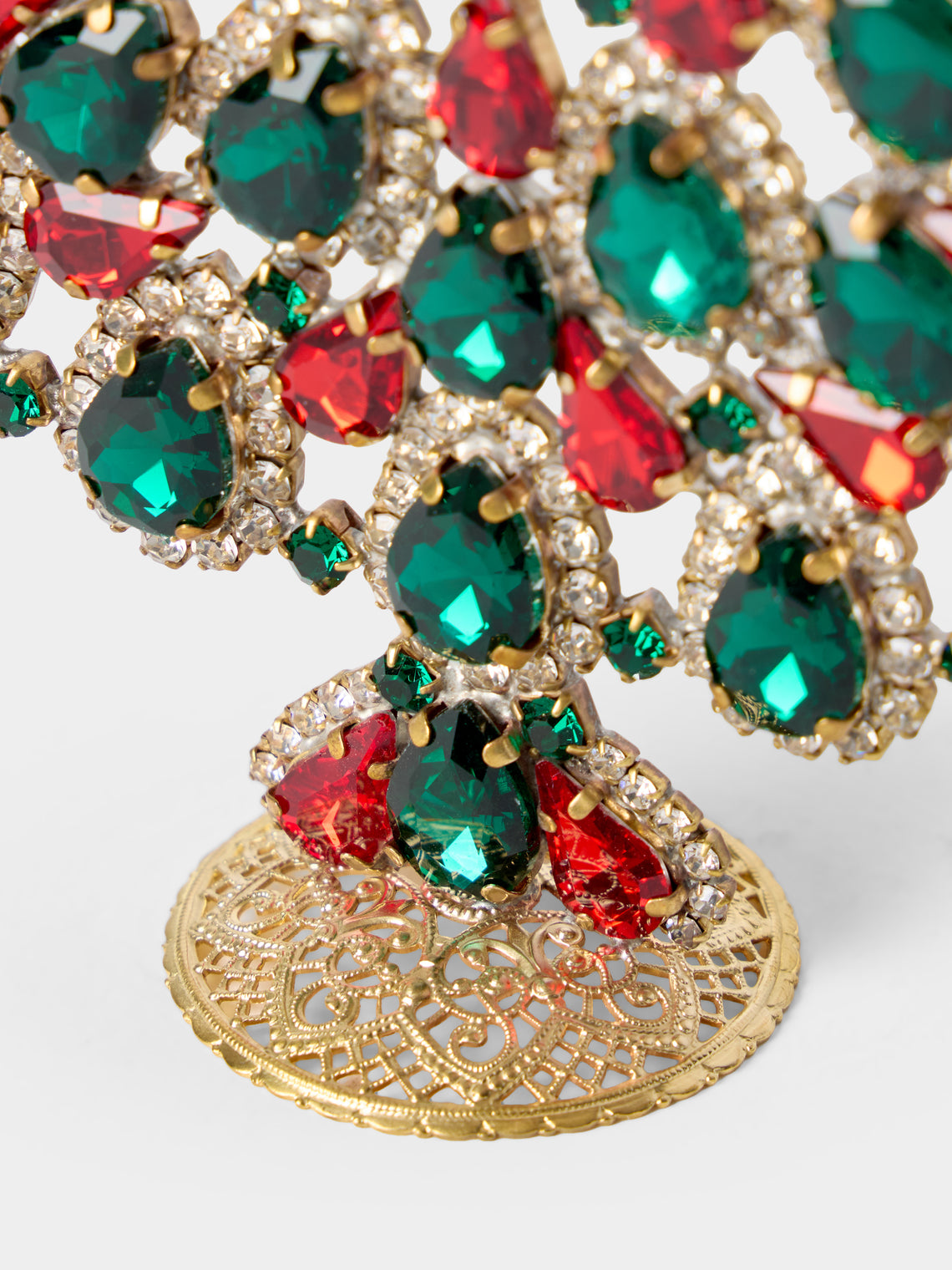 ABASK Decorations - Splendid Czech Crystal Tree - Green - ABASK