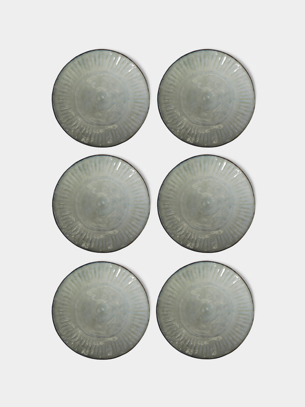 Mervyn Gers Ceramics - 'Paper' Hand-Glazed Ceramic Dinner Plates (Set of 6) -  - ABASK