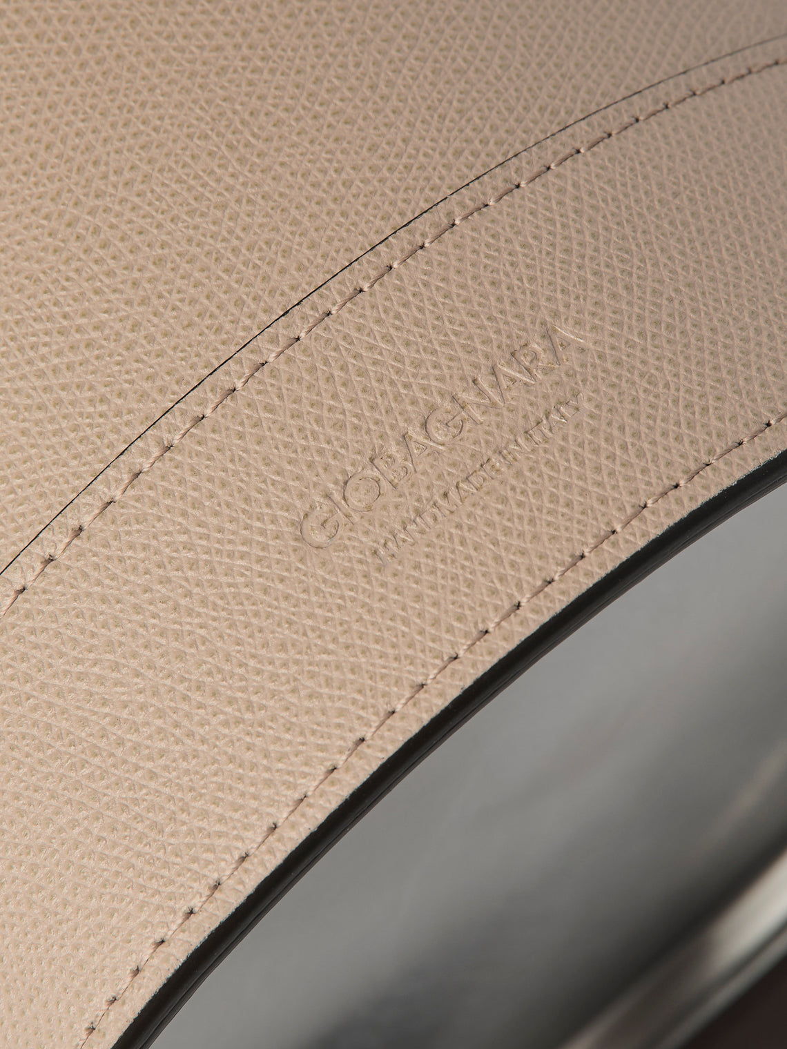 Giobagnara - Brus Leather Wastepaper Bin - Beige - ABASK