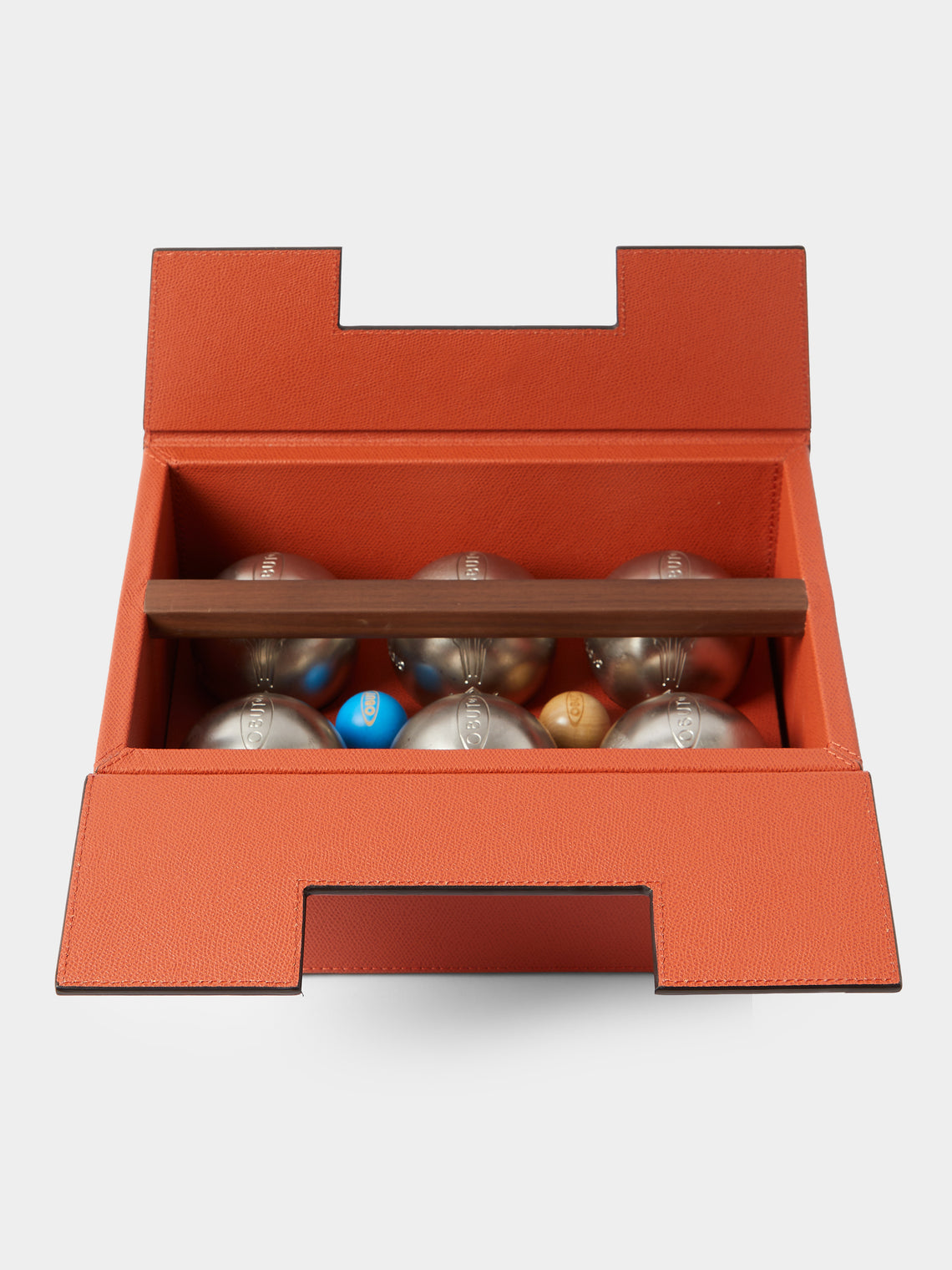 Giobagnara - Leather Outdoor Boules Set - Red - ABASK - 