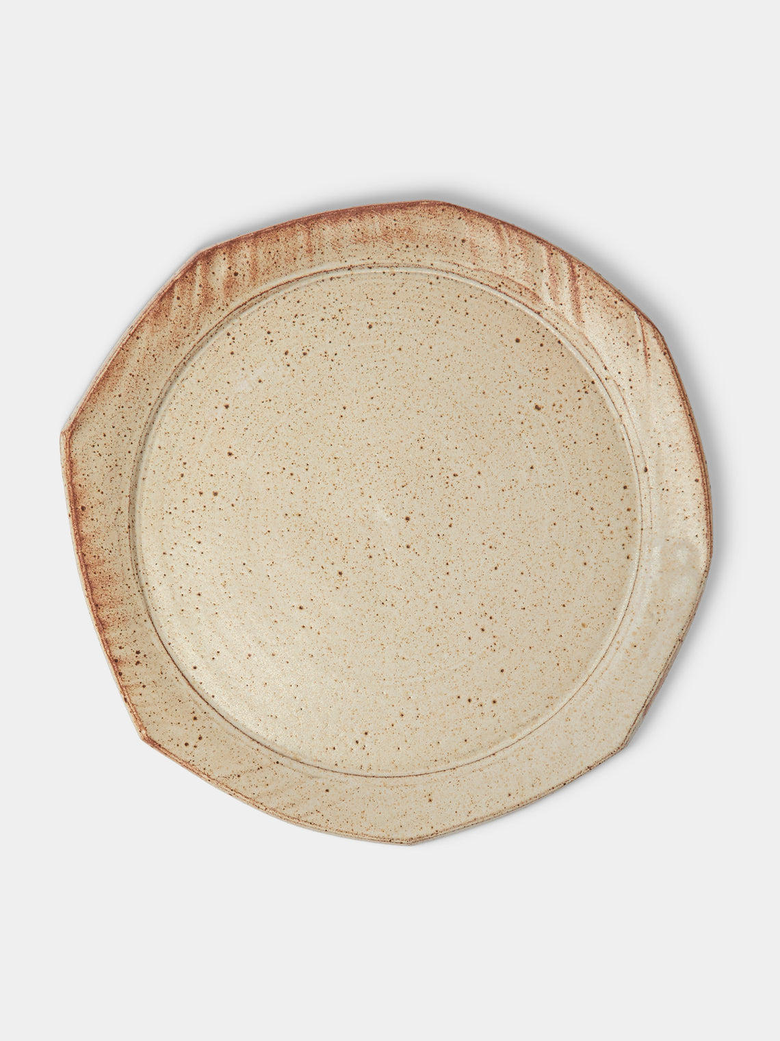 Adam Ross - Hand-Thrown Ceramic Faceted Serving Platter - Beige - ABASK - 