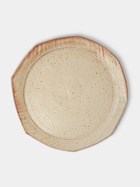 Adam Ross - Hand-Thrown Ceramic Faceted Serving Platter - Beige - ABASK - 