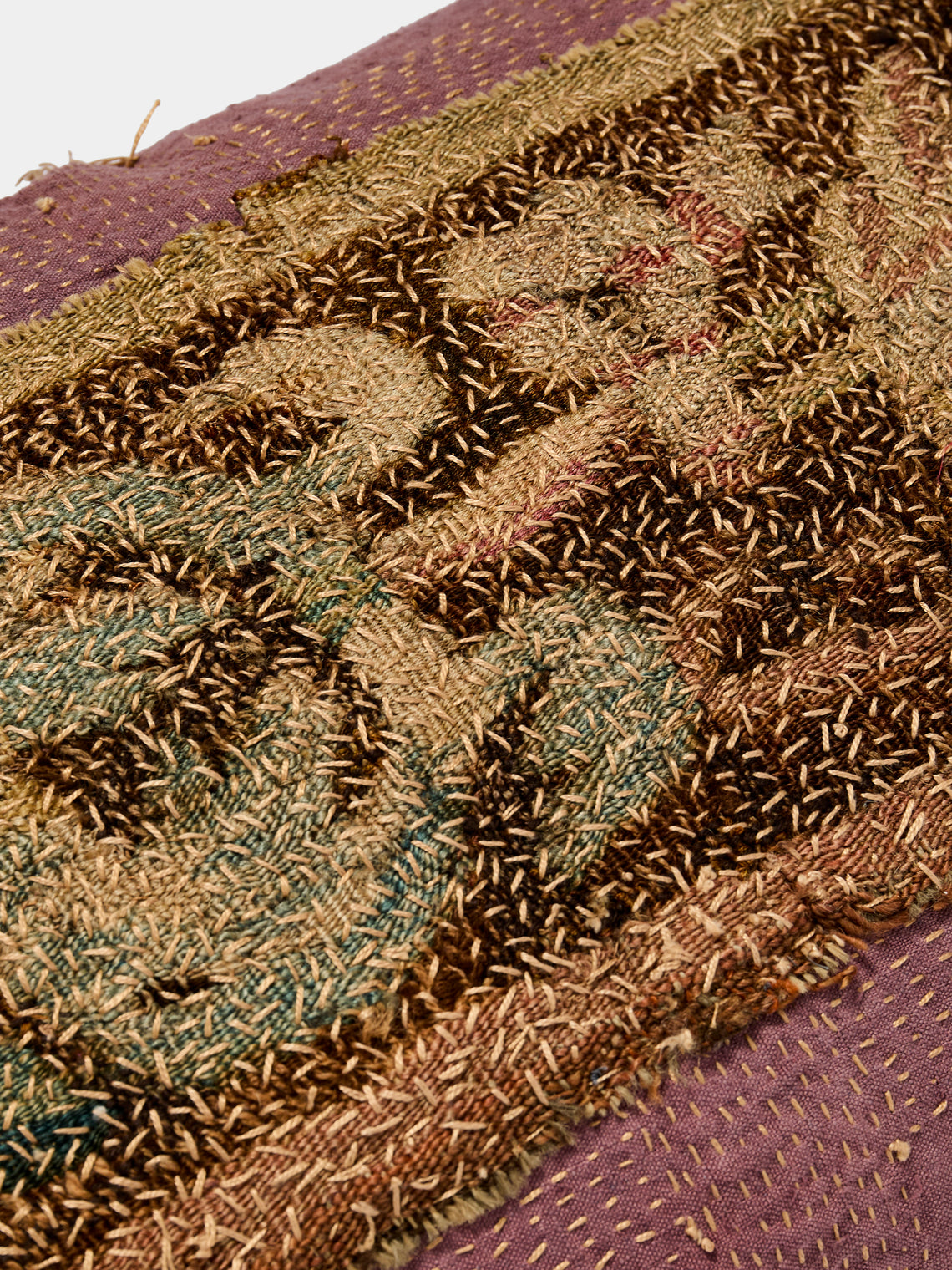 By Walid - 17th-Century French Tapestry Linen Pillow (24.5in/62cm) - Multiple - ABASK