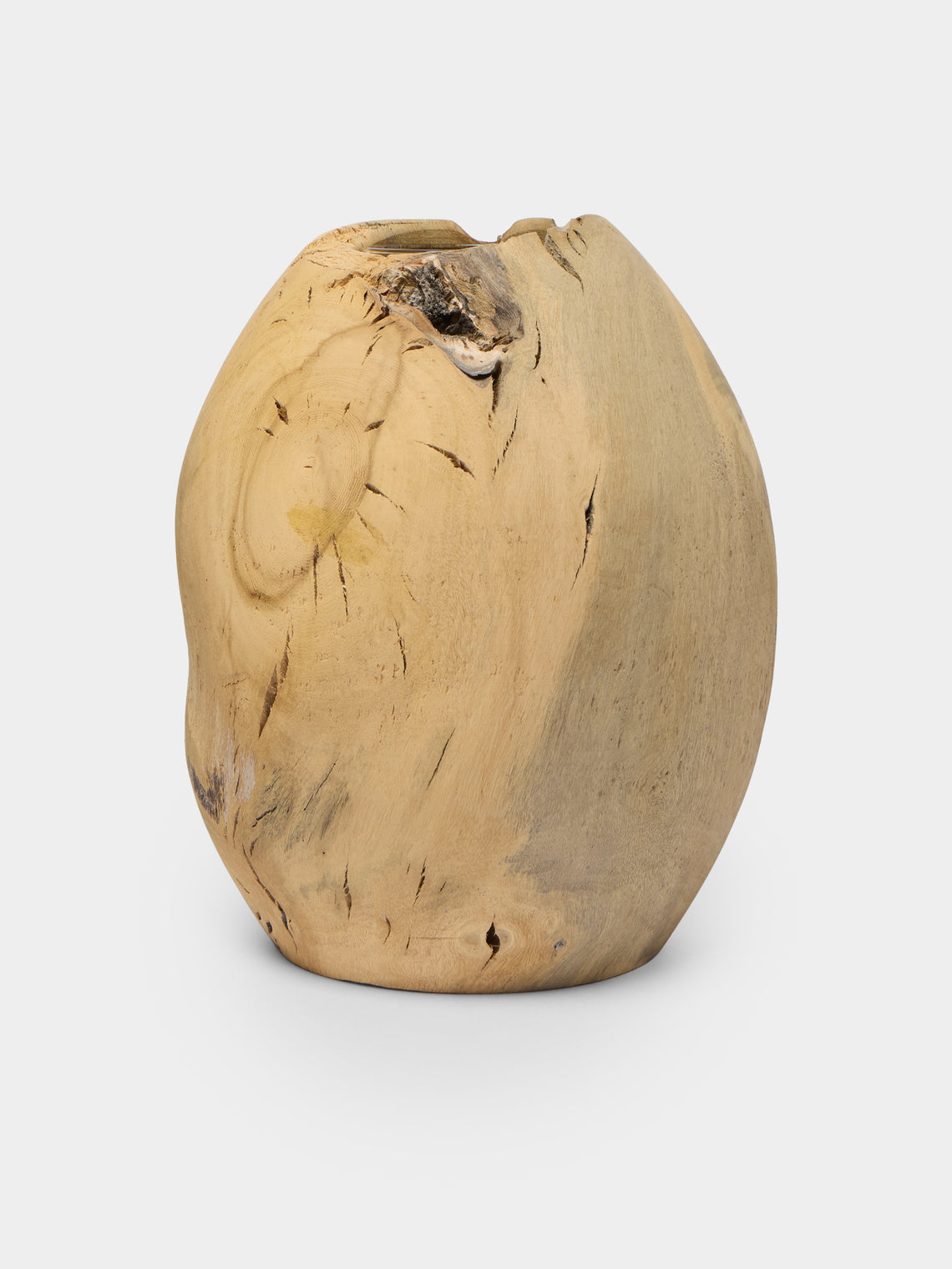Thursday Furniture - Hand-Turned Fig Vase (8in/21cm) - Natural - ABASK - 