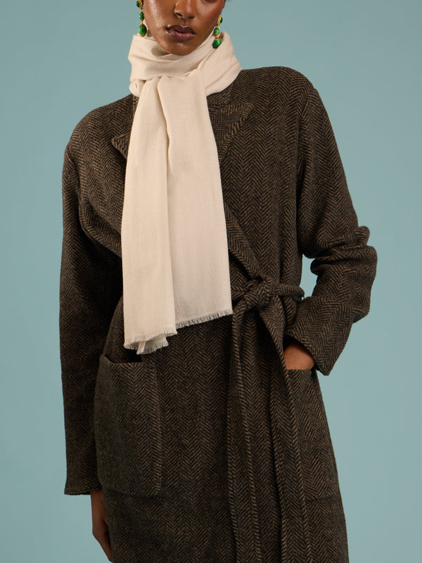 Denis Colomb - Kiri Cashmere Scarf (78.5in/2m) - Beige - ABASK