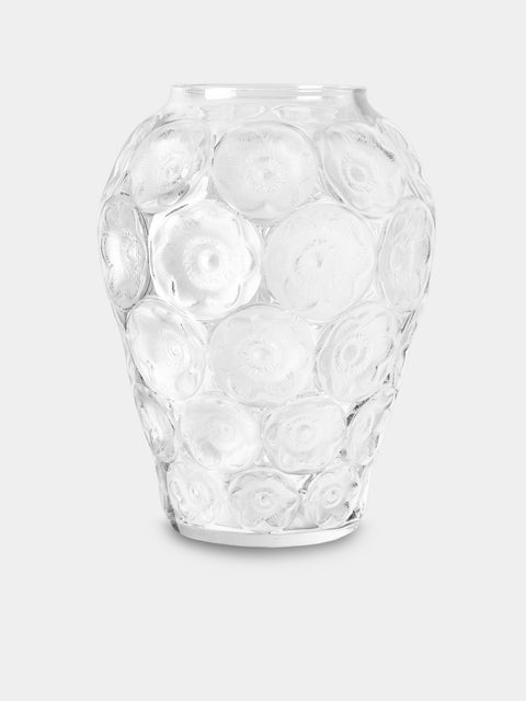 Lalique - Papillons Crystal Vase (13in/33cm) - Clear - ABASK - 
